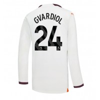 Manchester City Josko Gvardiol #24 Vonkajší futbalový dres 2023-24 Dlhy Rukáv